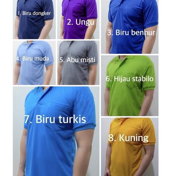 LS.20Au22ᵛ ◦ Kaos kerah Polo shirt bersaku/kantong POLOS , bahan Lacoste Pique (PE)