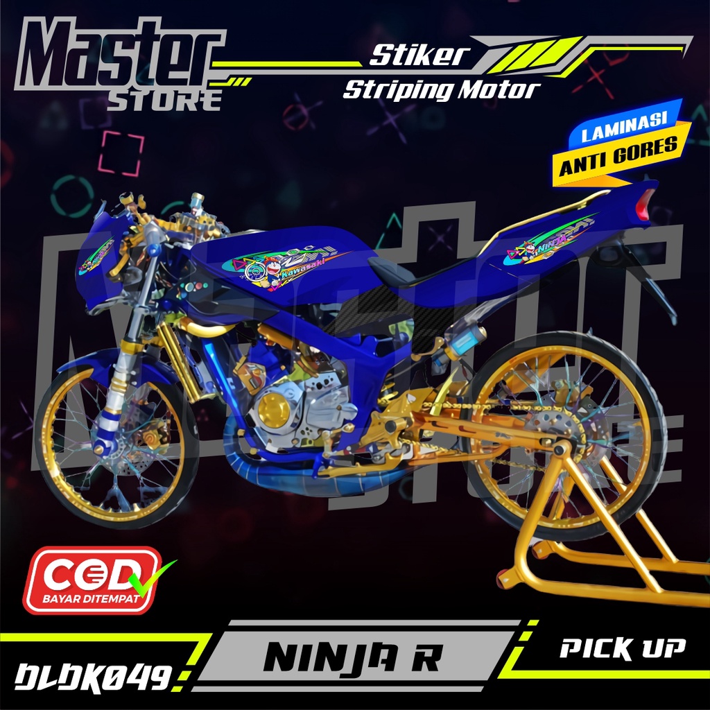 Stiker Variasi Ninja R / Ninja R / Striping Racing Keren Ninja R Simple
