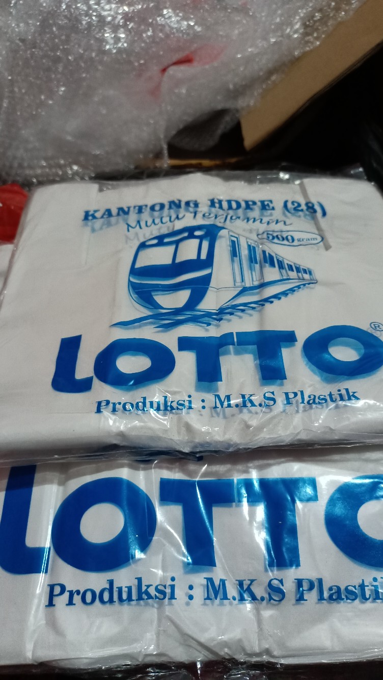 Kantong Plastik Kresek Lotto Putih Susu Tebal Uk 17,24,28,35,40