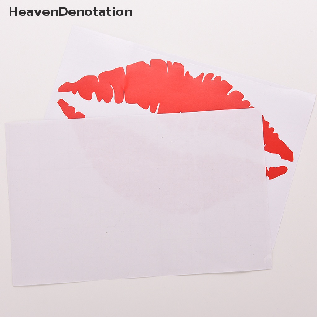 (Heavendenotation) 1pc Stiker Mobil Motif Bibir Sexy Bahan Pvc Warna Merah Untuk Dekorasi Bumper