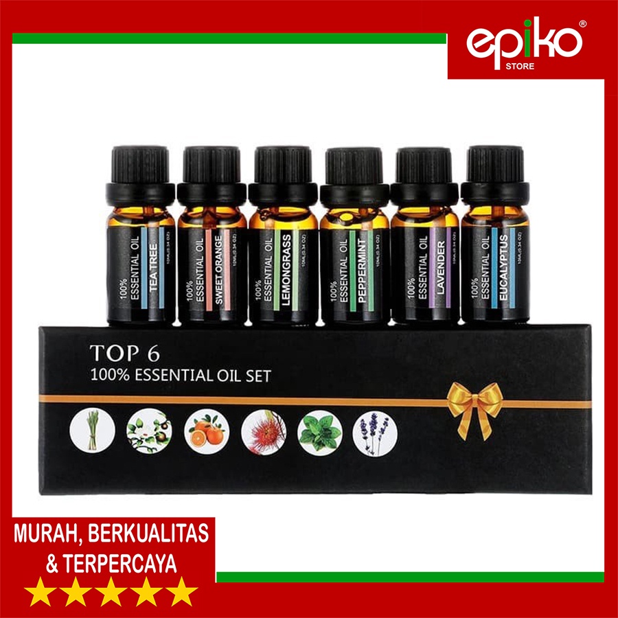 Aroma Terapi - Aromatherapy - Essetial Oil - Dapat 6 Botol Aroma 10 ml