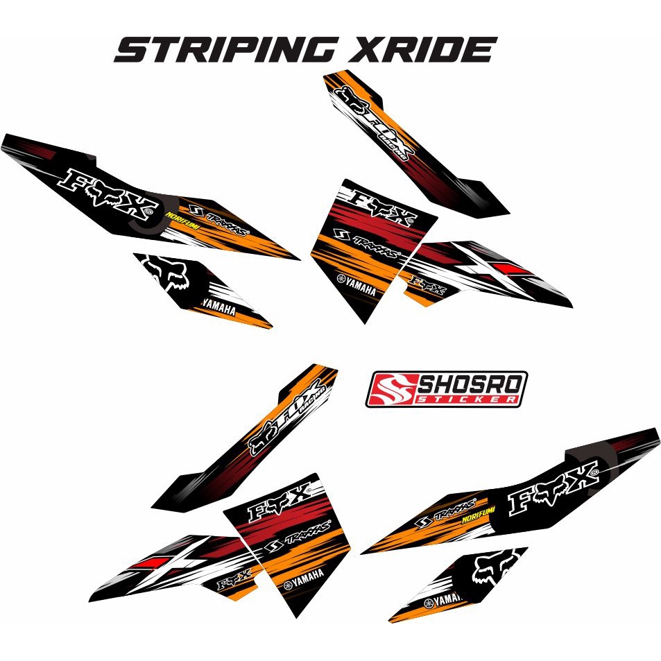 RAFFASYA STICKER / ( COD )STRIPING X RIDE 115 VARIASI STICKER MOTOR YAMAHA BODY LIS X-RIDE VARIASI /