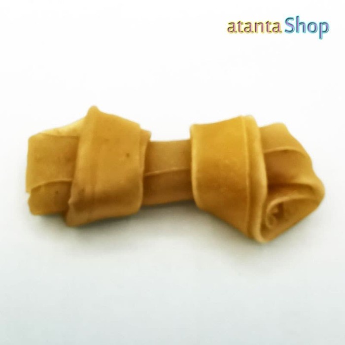 

hewan-susu- knot bone - 2.5" rasa natural eceran 1 pcs / tulang kulit -susu-hewan.