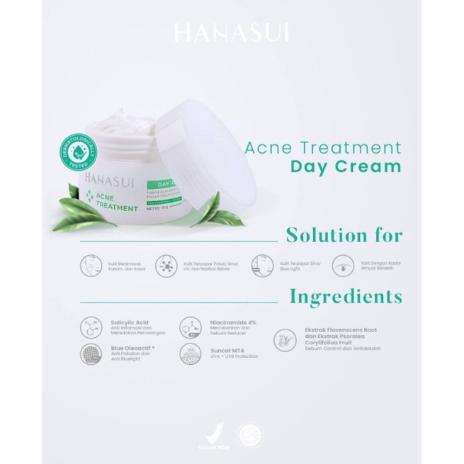 ☀️cahaya acc☀️hanasui acne treatment day cream