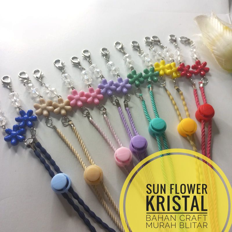 strap 2 in 1 sun flower/strap tali masker