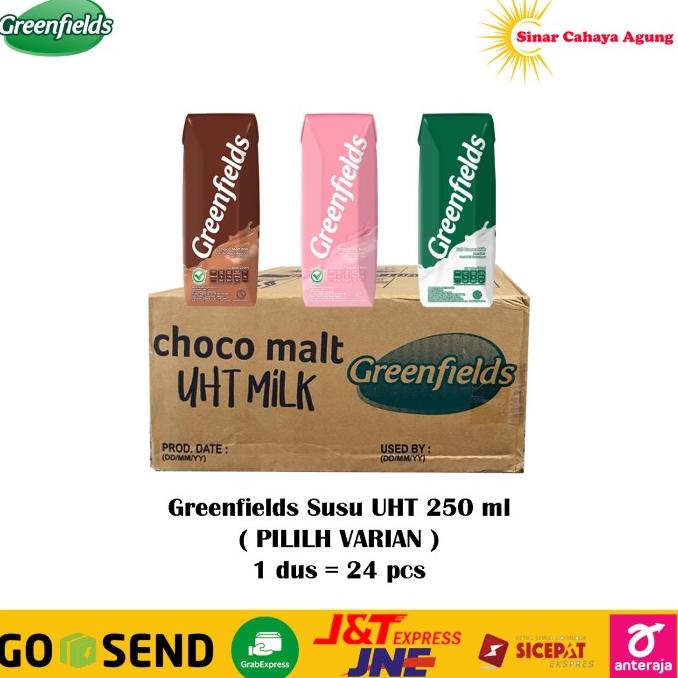 

BISA BAYAR DITEMPAT (1 dus = 24 pcs) Susu UHT Greenfields Greenfield 250 ml - Strawberry