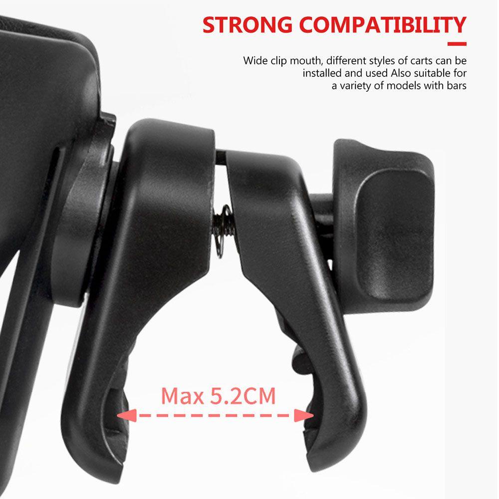 Rebuy Stroller Cup Holder Isi360° Rotasi Sepeda Aksesoris Ponsel Skuter Ponsel Stand Phone Holder Stroller Bayi Braket Telepon