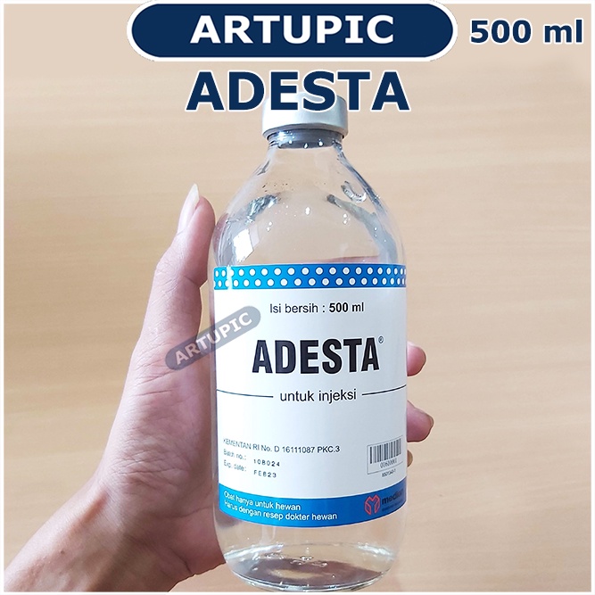 Adesta 500 ml Pelarut Obat Aquades Injeksi Vaksin Medion Hewan