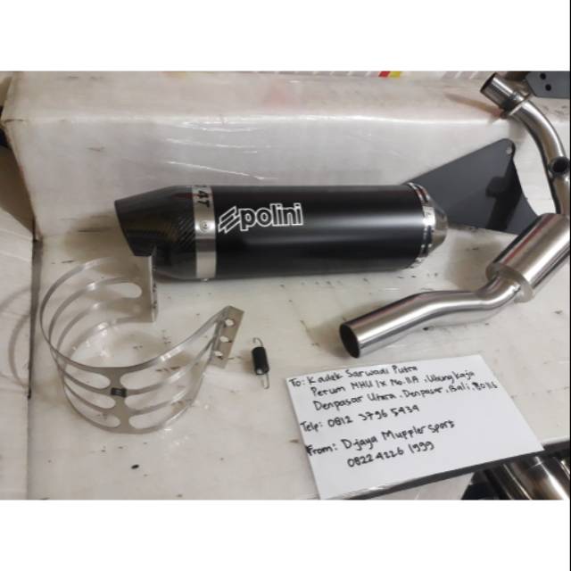 Full set knalpot polini evo untuk sprint iget/3v