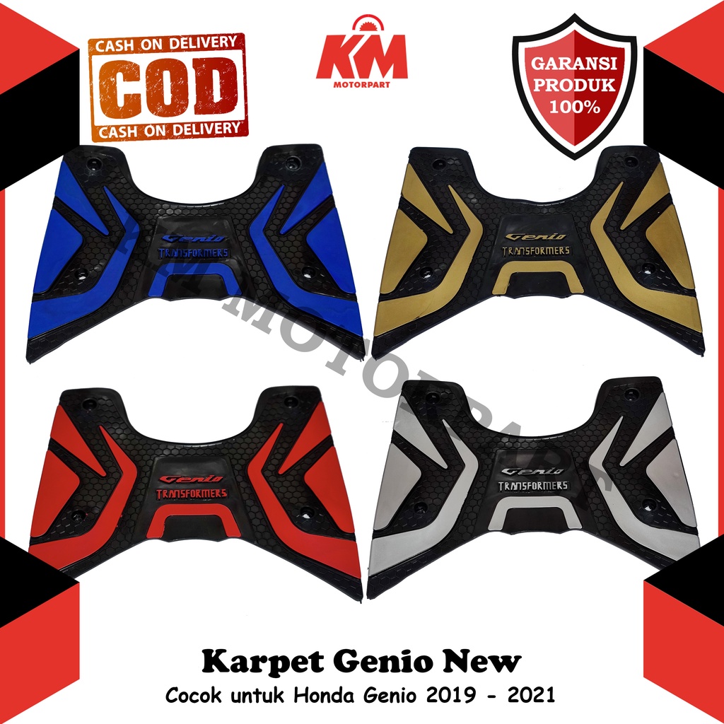 Karpet Genio 2019 2020 2021 Keset Pijakan Kaki Motor Honda Bahan Karet Variasi