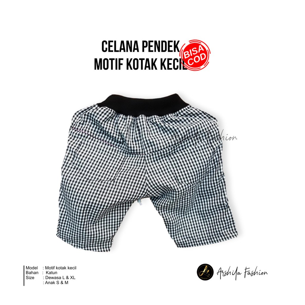 Celana Pendek Motif Kotak / Celana Kolor Pendek / Celana pendek anak / Celana Pendek dewasa