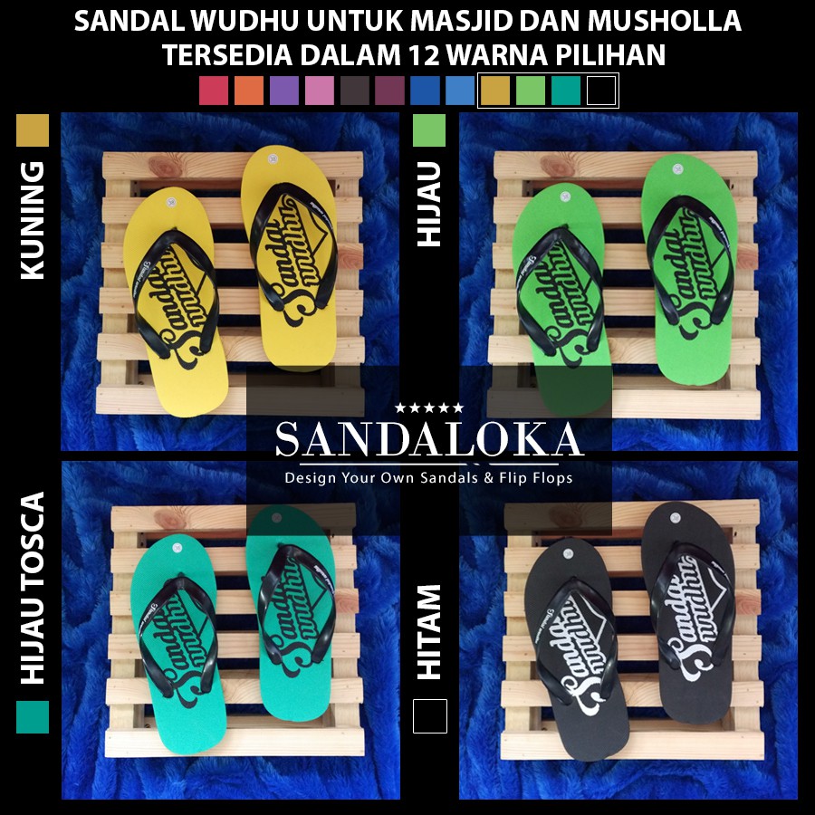 Sandal Wudhu Masjid Musholla ( 9 PASANG ) | Sendal Infaq Wakaf Sedekah Mushola Musala Mesjid