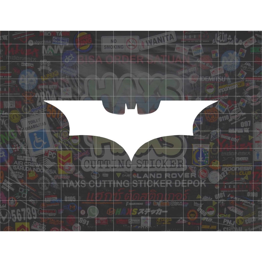 Cutting Sticker Batman Ukuran 10 Cm x 3.5 Cm Untuk Motor Mobil