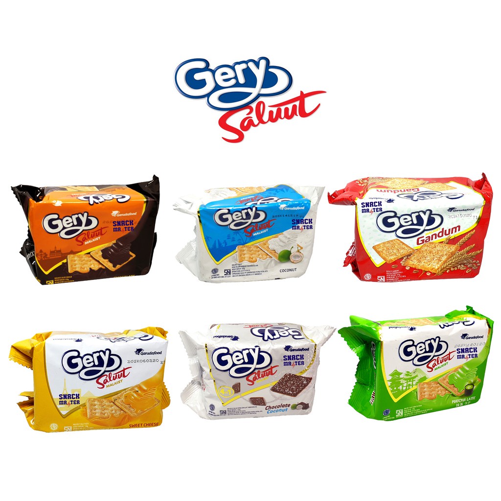 

Gery Saluut Malkist Kotak Pack 110gr Abon, Coklat, Keju, Matcha, Coklat Kelapa Salut