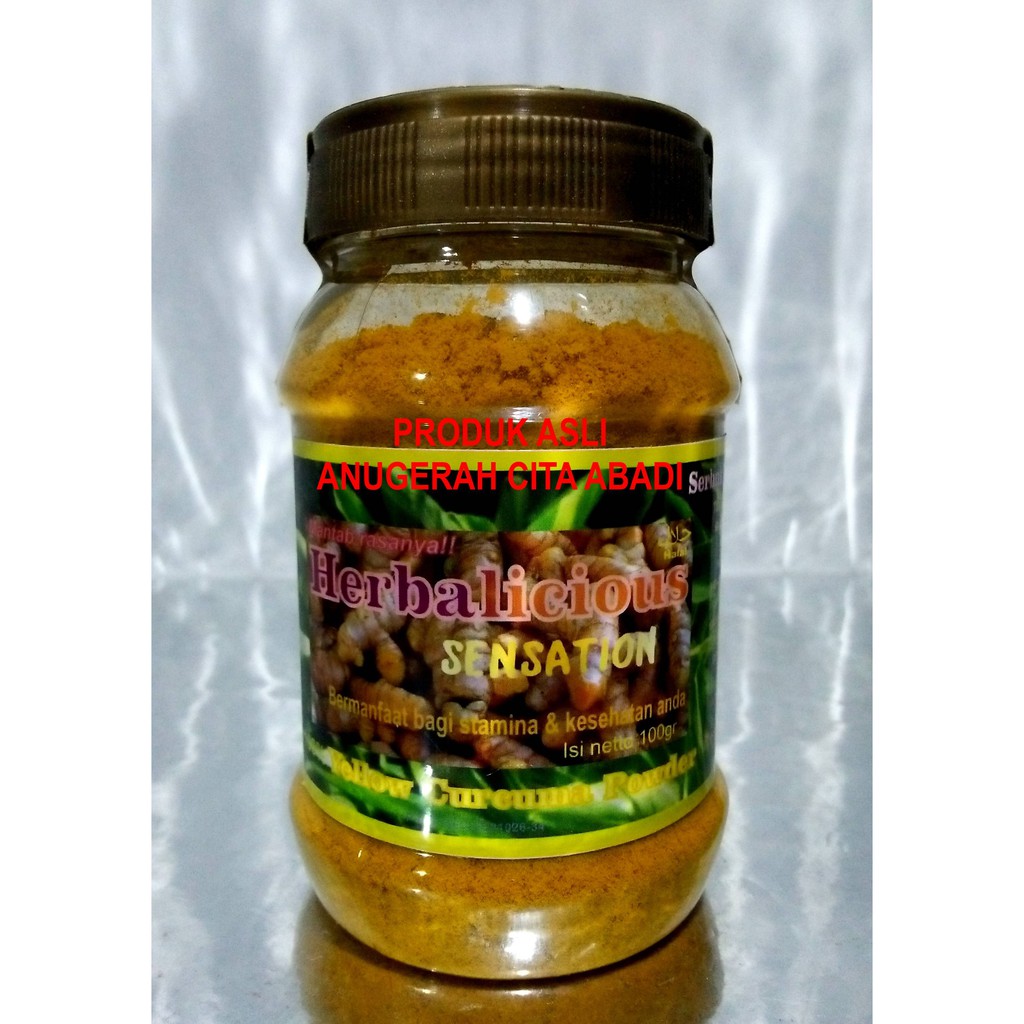 

Temulawak Bubuk Herbalicious Sensation Pure Yellow Curcuma 250gr Toples Plastik