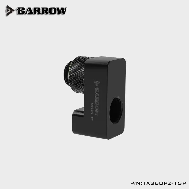 BARROW TX360PZ-15 G1/4 360 Rotation Offset Adapter 15mm Black