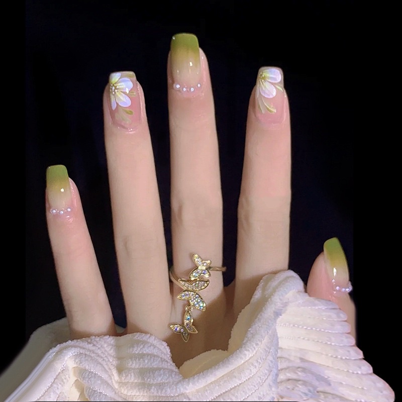 Kuku Palsu 【B123，lem sticker】Nikah kuku Wedding False Nailart Pengantin Tangan