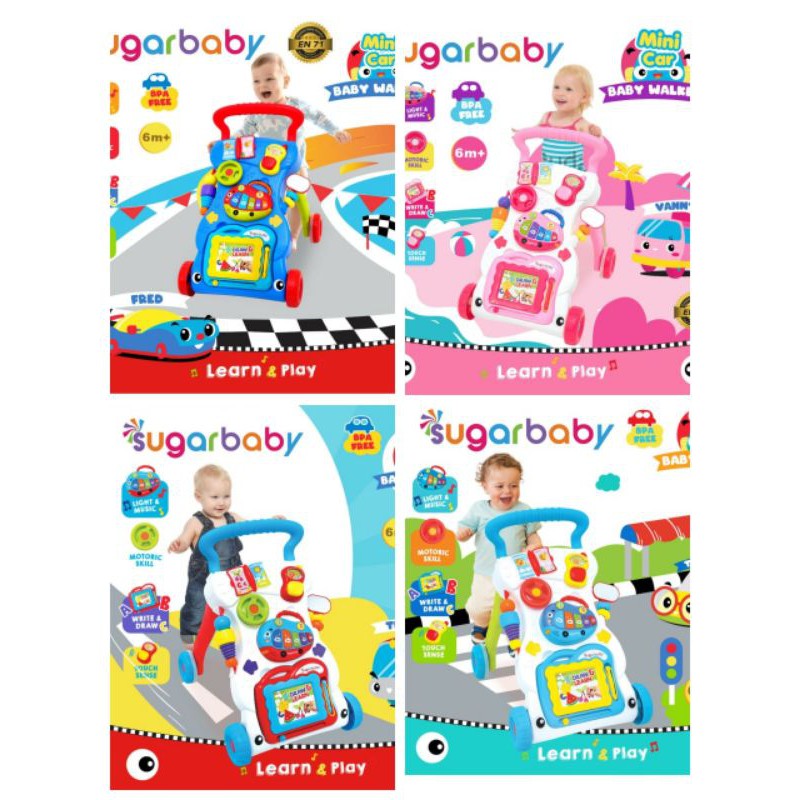 Spacebaby Sugarbaby Baby Bebe smart Push Walker  Bantu Jalan Bayi