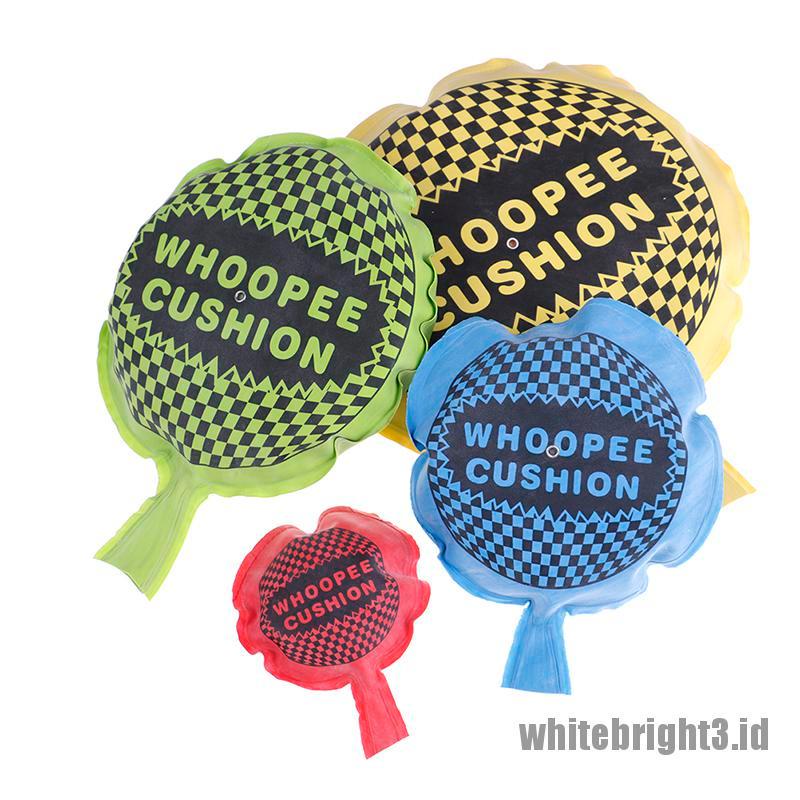 Whoopee Cushion Bantal Kentut Model Tiup Warna Putih Untuk Prank Pesta