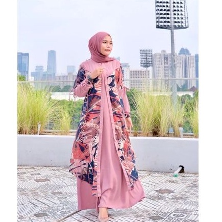 KANIO DRESS MOTIF LIMITED EDITION BY SAIDE OFFICIAL WOLLYCREPE PREMIUM KOMBINASI CERUTY PRINTING / p