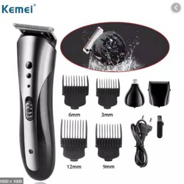 MESIN CUKUR ORIGINAL KM1407 Kemei KM-1407 Clipper 3 in1