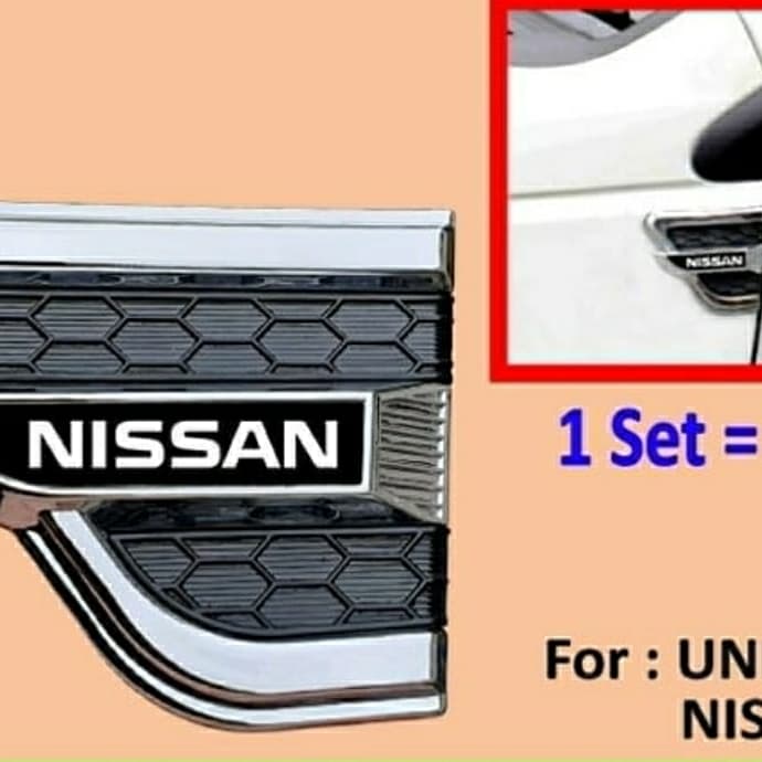 Side ventilator AIR SAMPING LOGO mobil NISSAN KOMBINASI TWOTONE