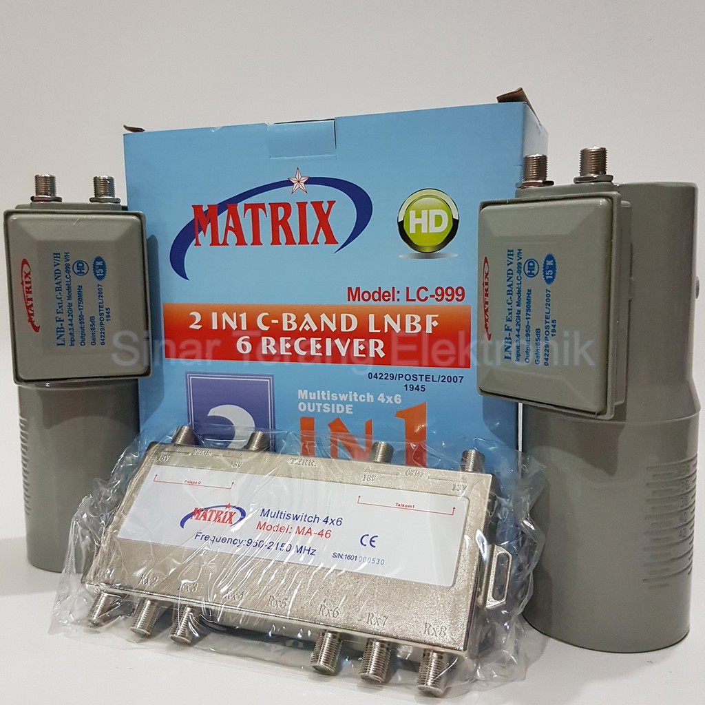 LNB 2 in 1 6 Receiver merek Matrix