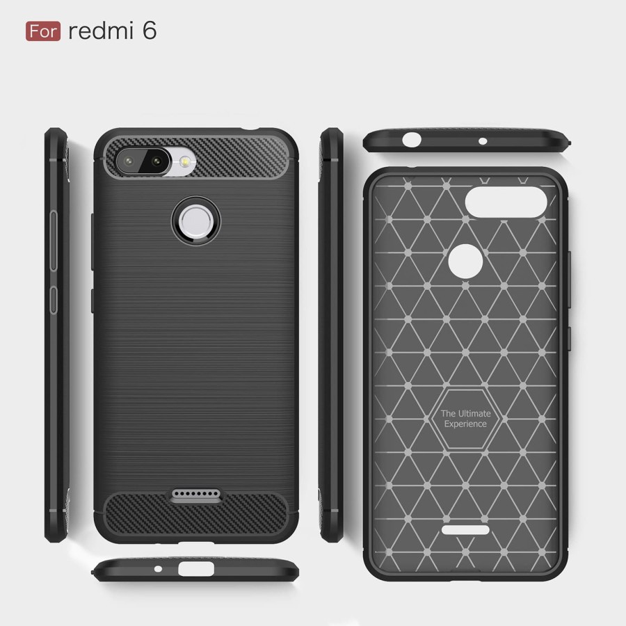 CASE SLIM FIT CARBON IPAKY XIAOMI REDMI 6 XIAOMI REDMI 6 BIASA SOFTCASE - FA