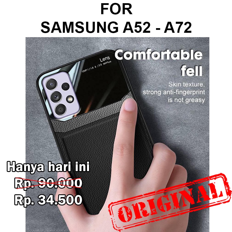 MIRROR LEATHER case Samsung A52 - A72 softcase casing cover tpu slim silikon