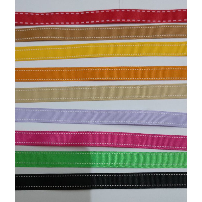 

1 Yard Pita Grosgrain Polos Garis Putih 1 CM - 2 CM - 2,5 CM Todd Craft Store