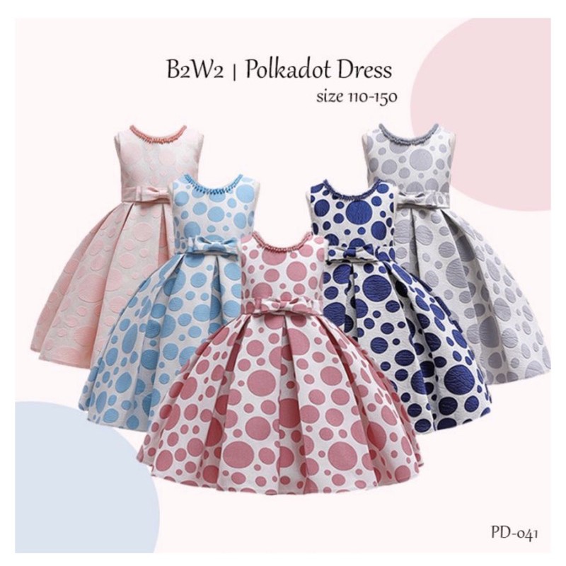 Dress Pesta Pita Polkadot B2W2