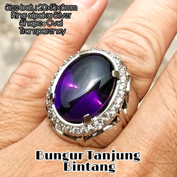 CINCIN BATU AKIK PERMATA BUNGUR TANJUNG BINTANG MEWAH DAN ELEGAN BIG SIZE