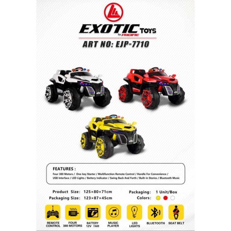 MOBIL AKI MAINAN ANAK EXOTIC EJP-7710 EJP7710 EJP 7710