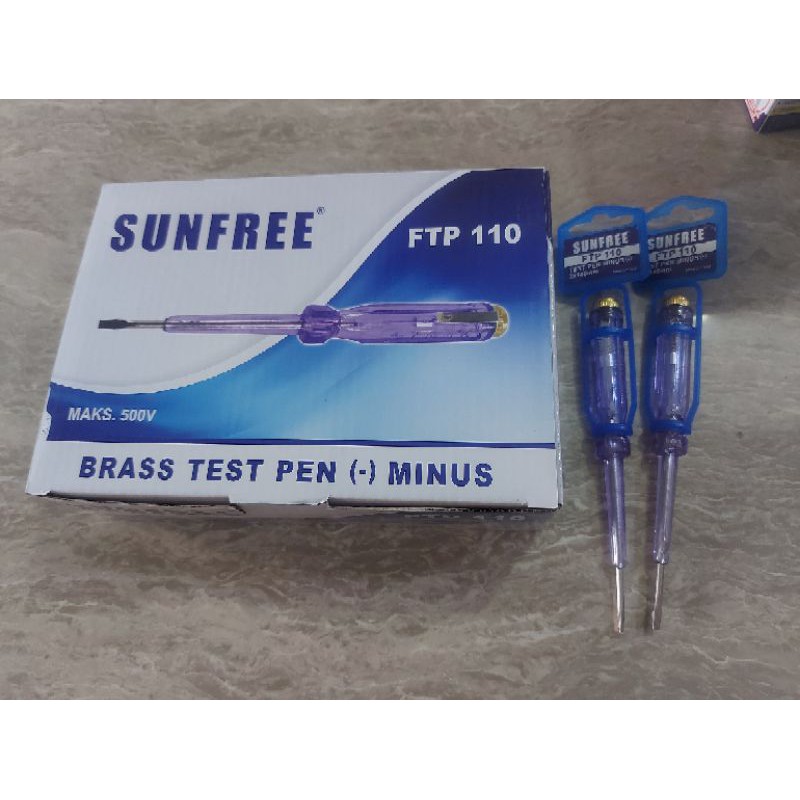 Brass Test Pen Kuningan (-) Minus SUNFREE FTP 110 Maks. 500 V Harga Per Buah