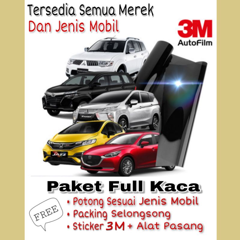 MEWAH!!! Kaca Film Mobil 3M Black Beauty Garansi Bisa Request Potong Berbagai Merek Dan Jenis Mobil