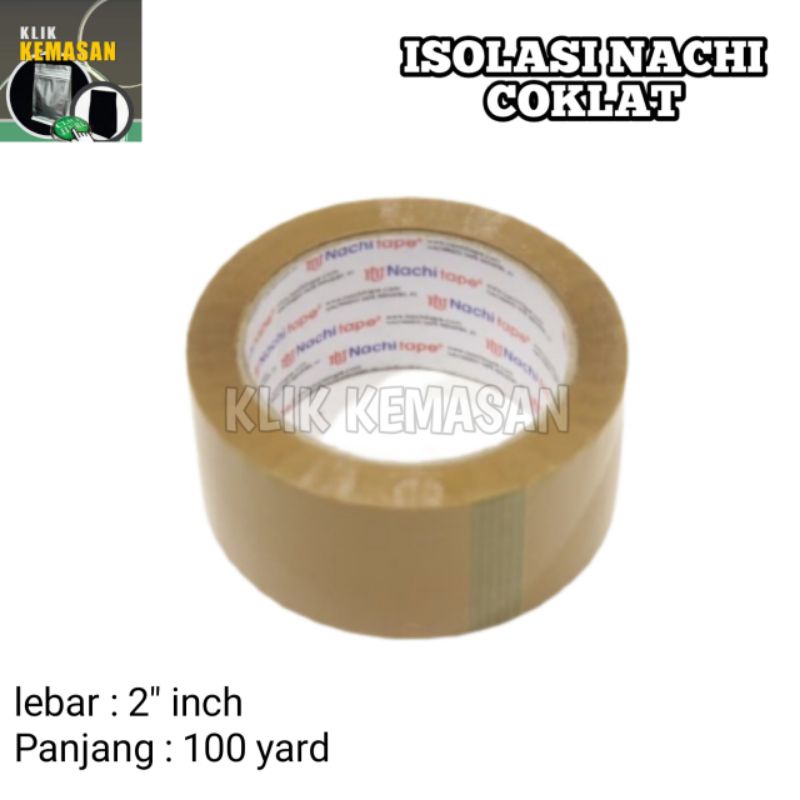 

isolasi selotip lakban coklat lakban nachi asli ori 2" 48 mm 100 yard
