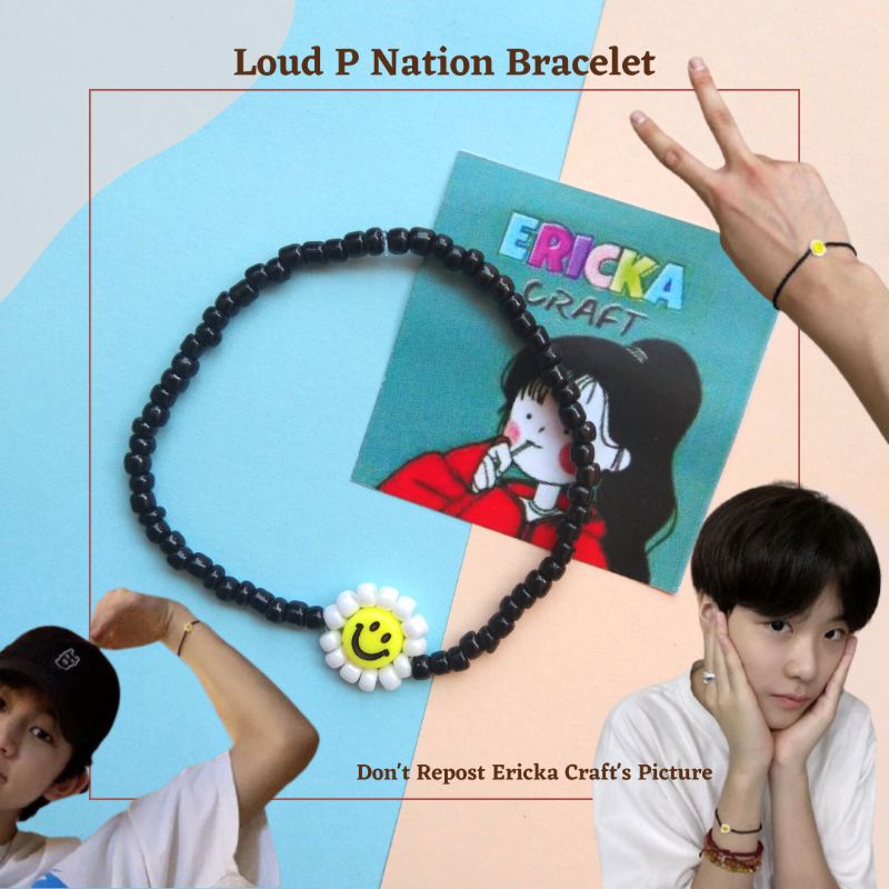 GELANG MANIK MANIK LOUD P NATION BEAD BRACELET IDOL PNATION KPOP KOREA BY ERICKA CRAFT