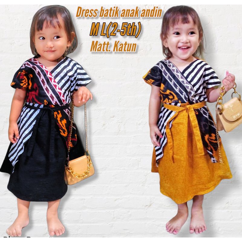 Dress andin anak Dress batik anak 2thun dress anak batik modern dress batik anak murah