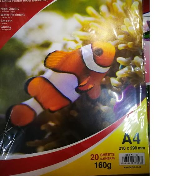 

➬ Kertas Glossy Sticker Paper A4 160 Gsm / Glossy Stiker JOYKO 160 Gr ☛