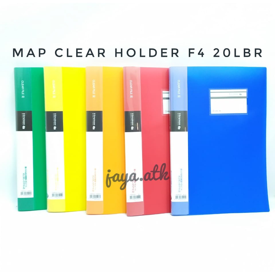 CLEAR HOLDER MAP PLASTIK DOKUMEN ISI 20 FOLIO F4 DOCUMENT KEEPER MAP CLEAR HOLDER KING JIM