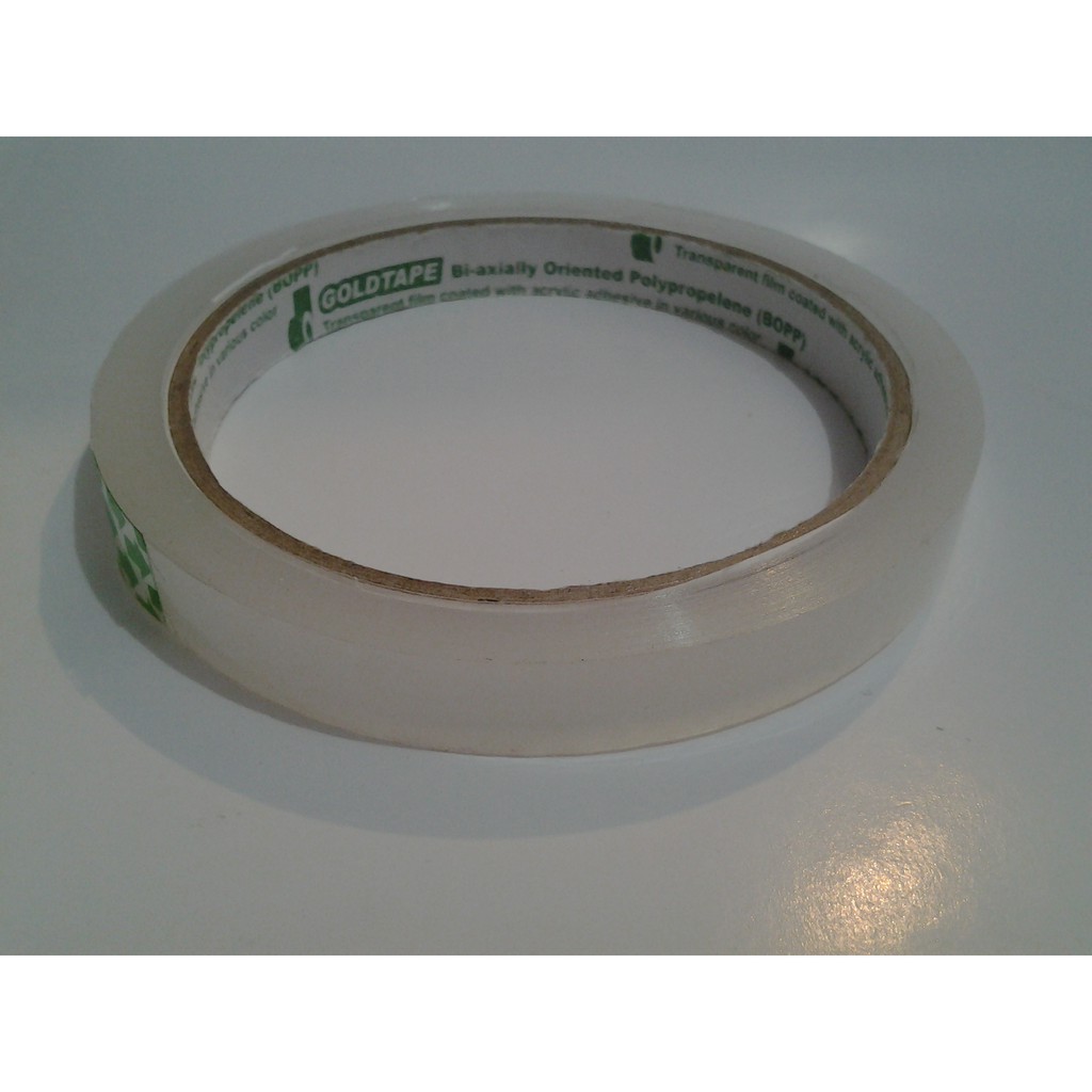 

OPP bening 1/2" goldtape hijau