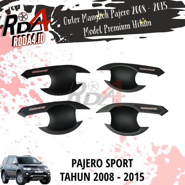 Auter Pajero Sport 2008 2015 Pelindung Pintu Mobil Outer Carbon HItam Premium