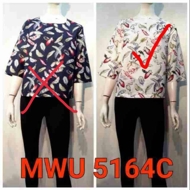 GB BLOUSE MWU MOTIF DAUN