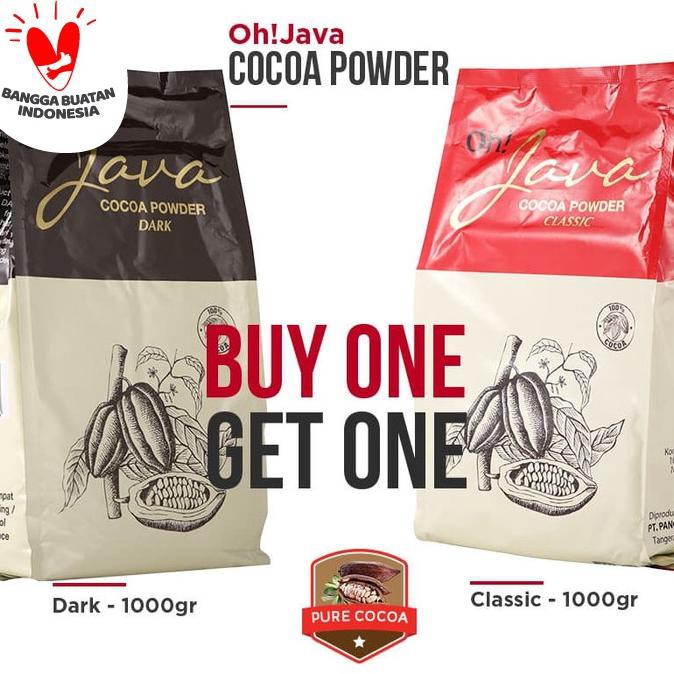 

(BAYAR DI TEMPAT) Buy 1 Get 1 - Oh! JAVA DARK - Classic Cocoa Powder 1000g