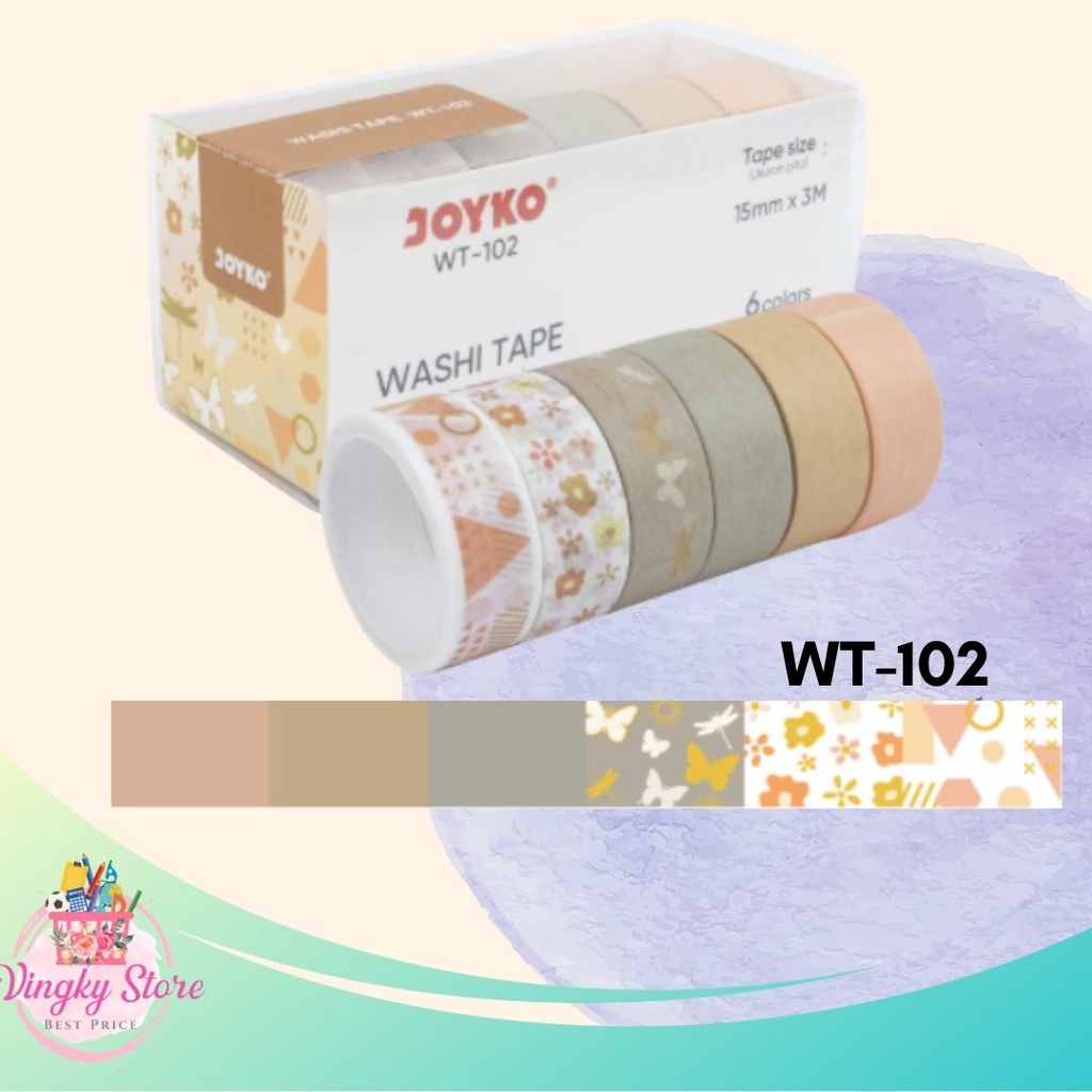 

Washi Tape / Masking Tape Motif WT-102 15mm x 3M