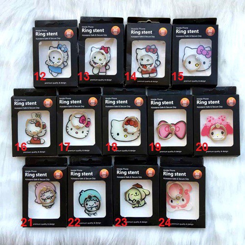 I-RING Stand Ring Stand Holder Cincin HP iring Gambar Motif Cute