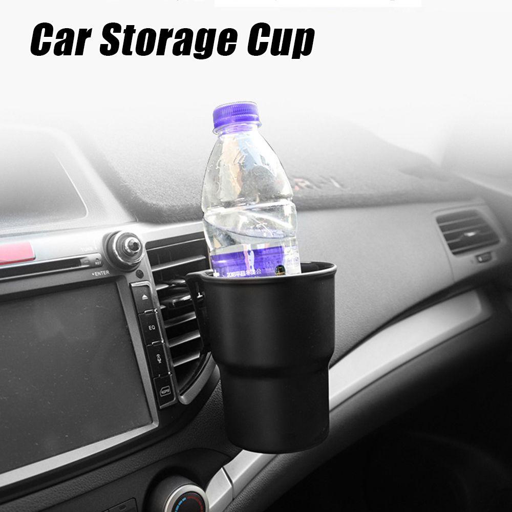 Top Car Storage Cup Bahan Plastik Multi Posisi Mounting Dengan Klip Outlet Udara Tempat Sampah Mini