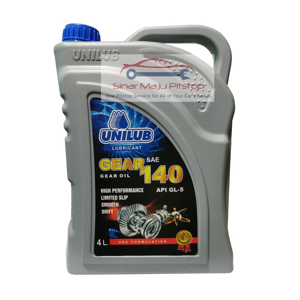 UNILUB GEAR OIL SAE 140 GL 5 Galon 4 Liter - Pelumas Oli Gardan Mobil TRUK & BUS HEAVY DUTY