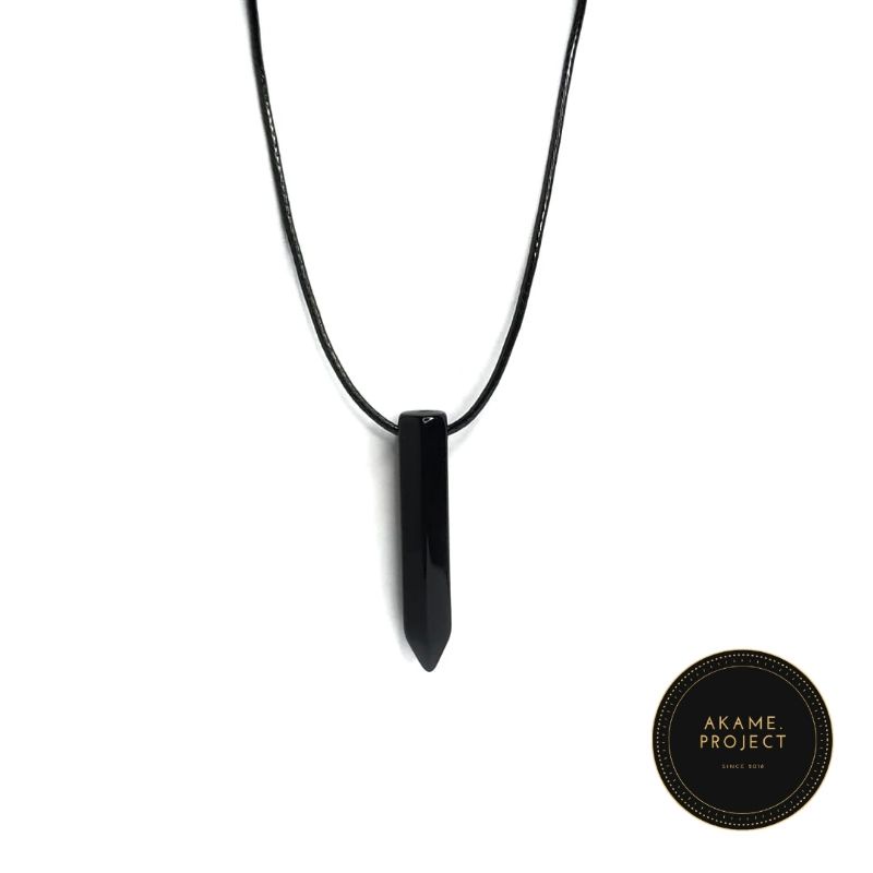 AKAME PROJECT, kalung pendant black jade/kalung pria/kalung wanita/Fashion/kalung pria/aksesoris