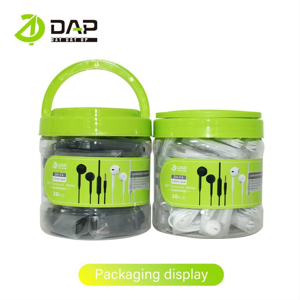 DAP DH-F4 Headset Kabel Surround Stereo Earphone Jack 3.5mm 1.25m with Microphone Subwoofer